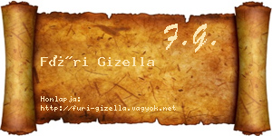Füri Gizella névjegykártya